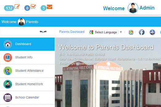 Parents Login Section